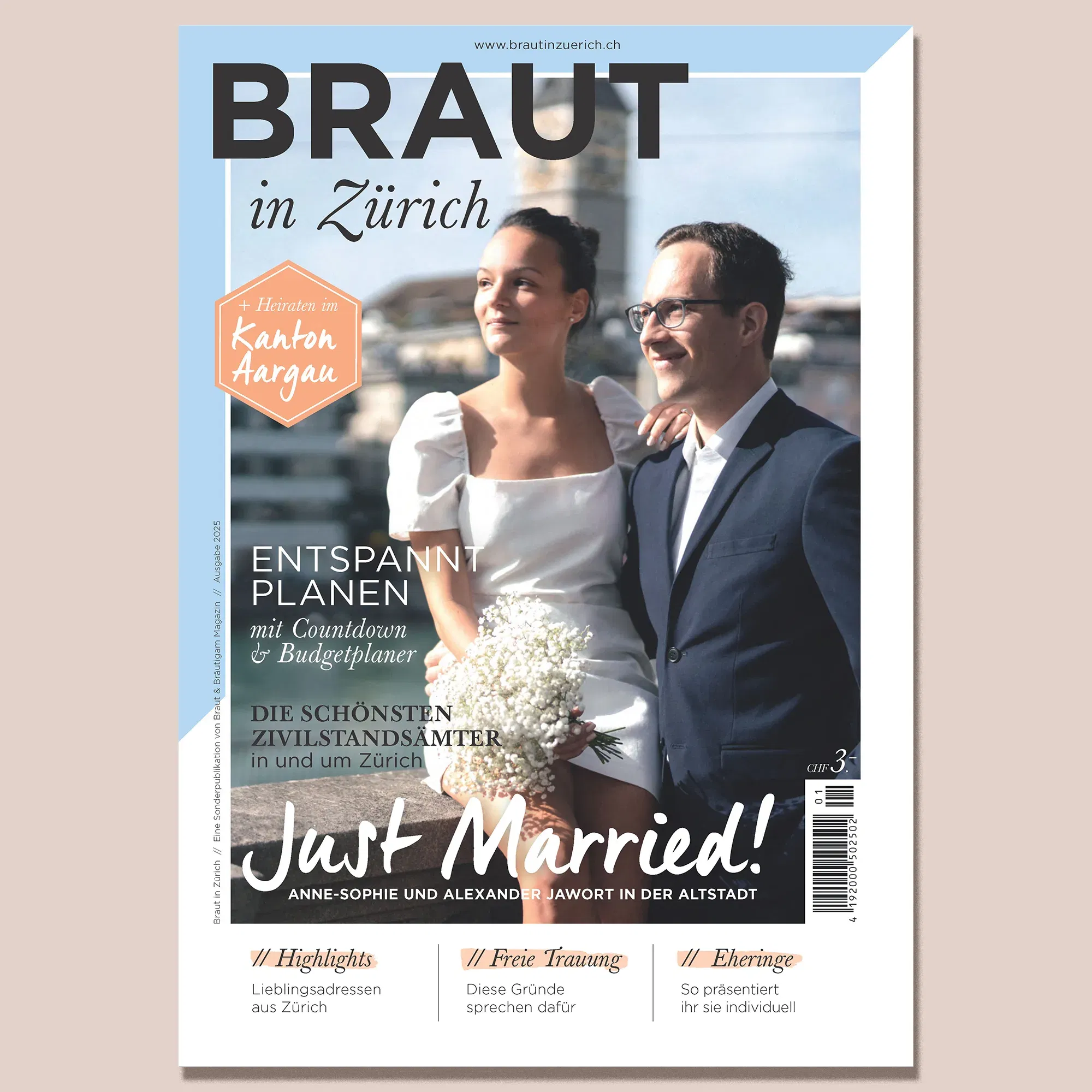 Das Cover der Braut in Zürich