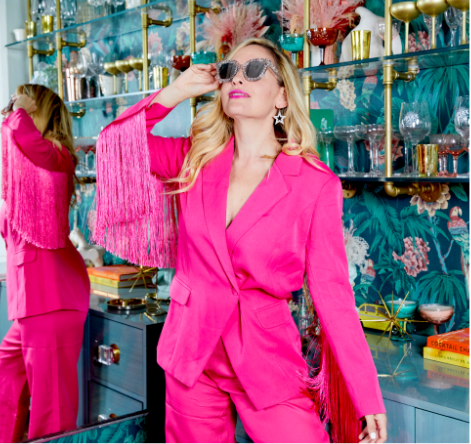 Pinkes Outfit - Sonnenbrille - Brautjungfer