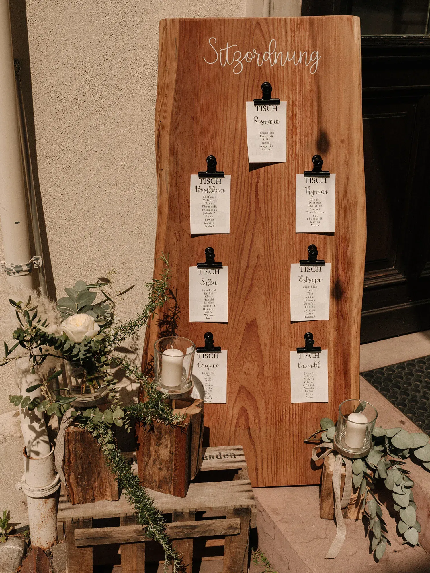 Mottohochzeit - Hochzeitskonzept - Sitzplan