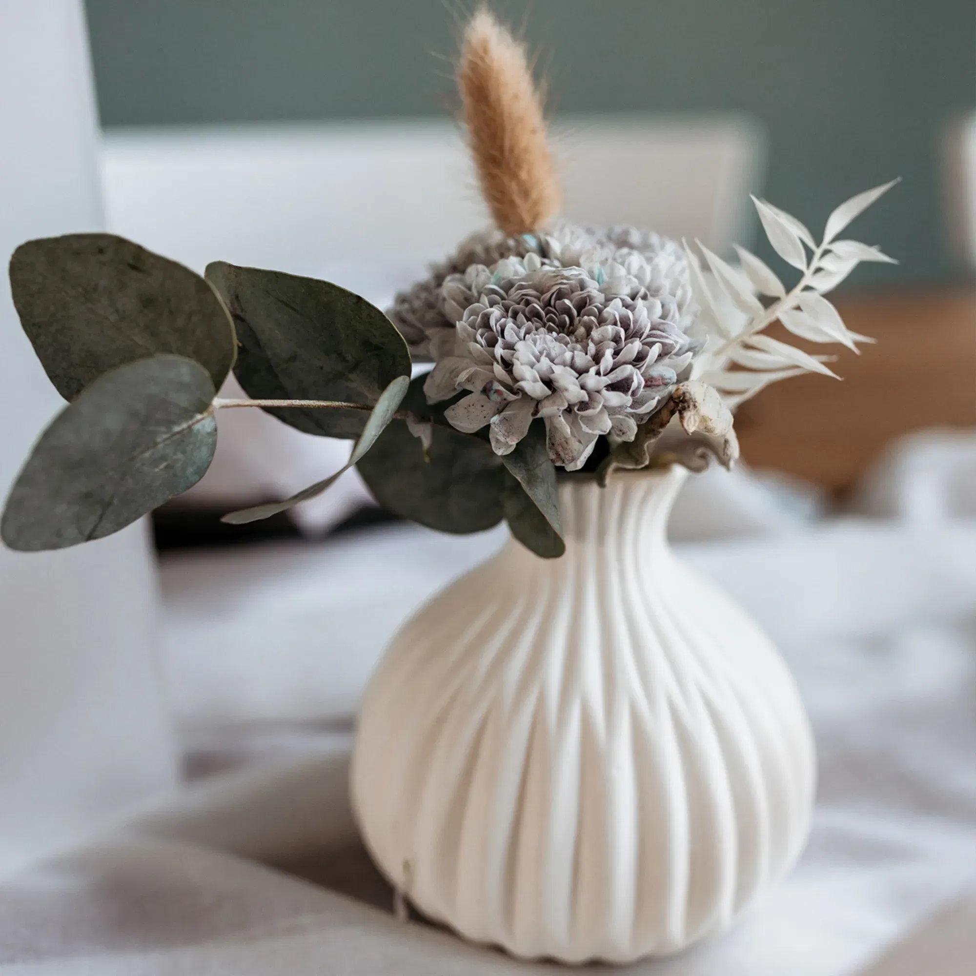 Hochzeitsdeko - Vase mit Blumen