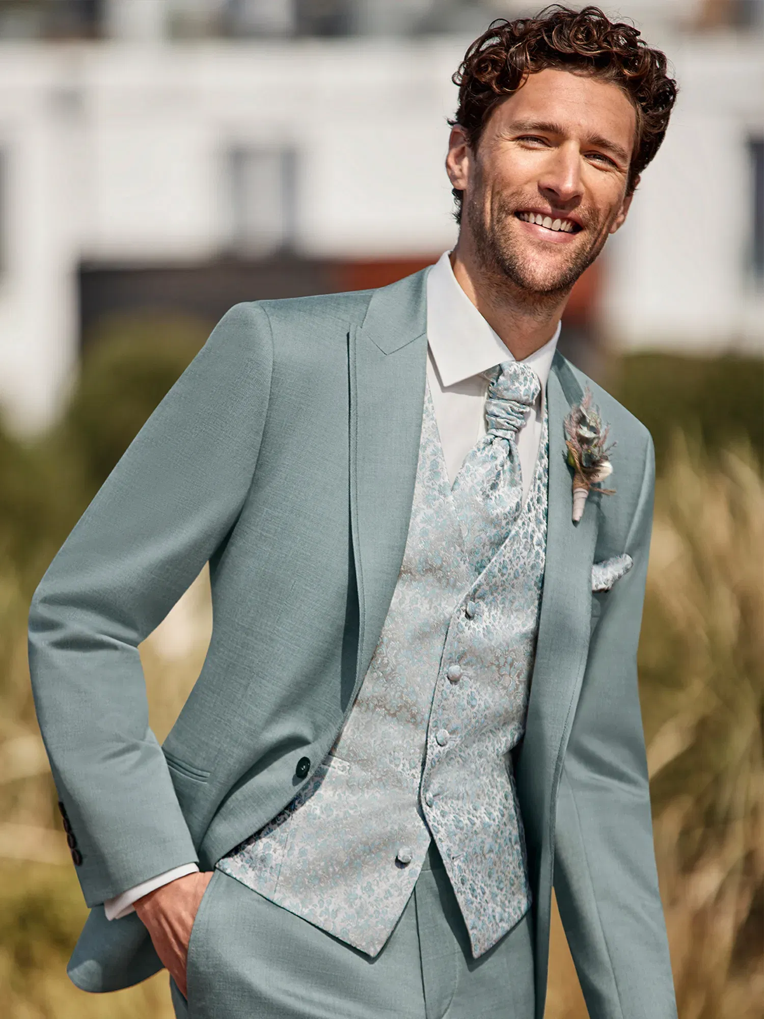 türkiser Hochzeitsanzug Wilvorst