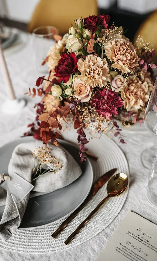 freie Trauung - table setting