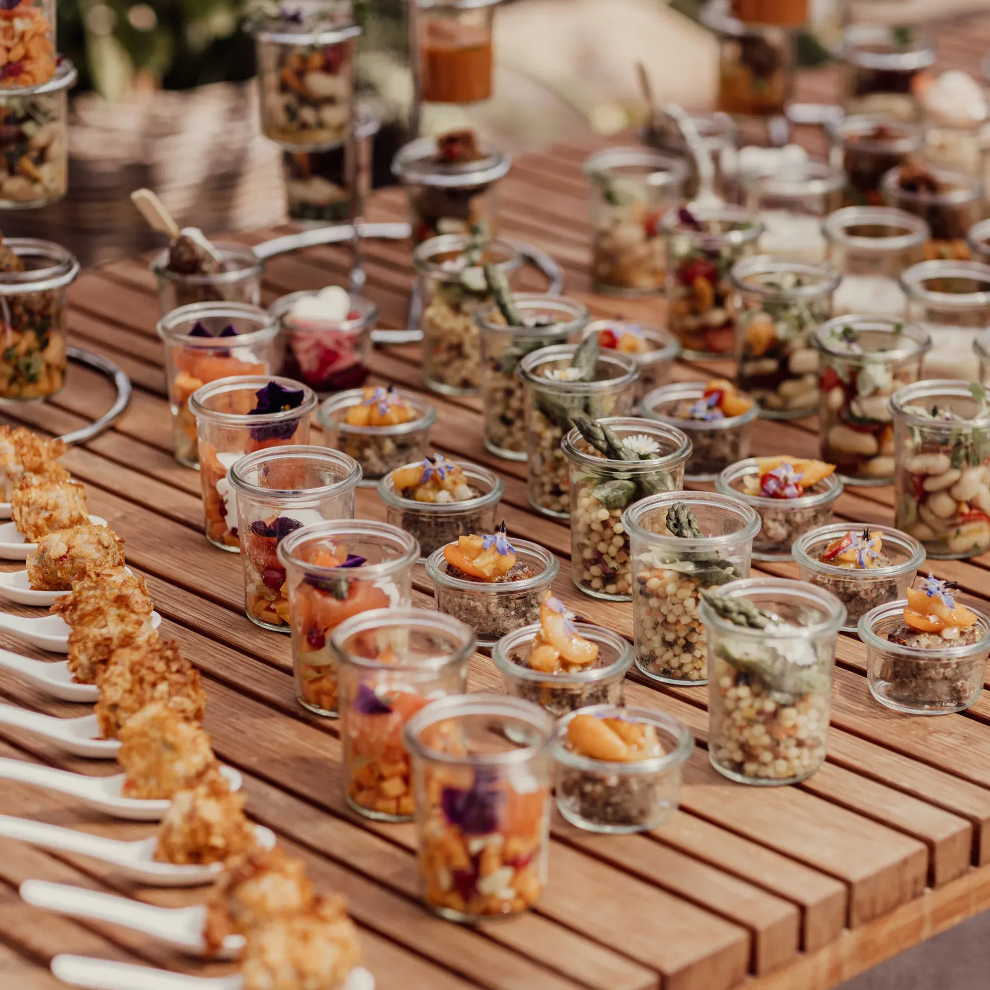 Hochzeitsessen für eine Hochzeit im Tropen Style