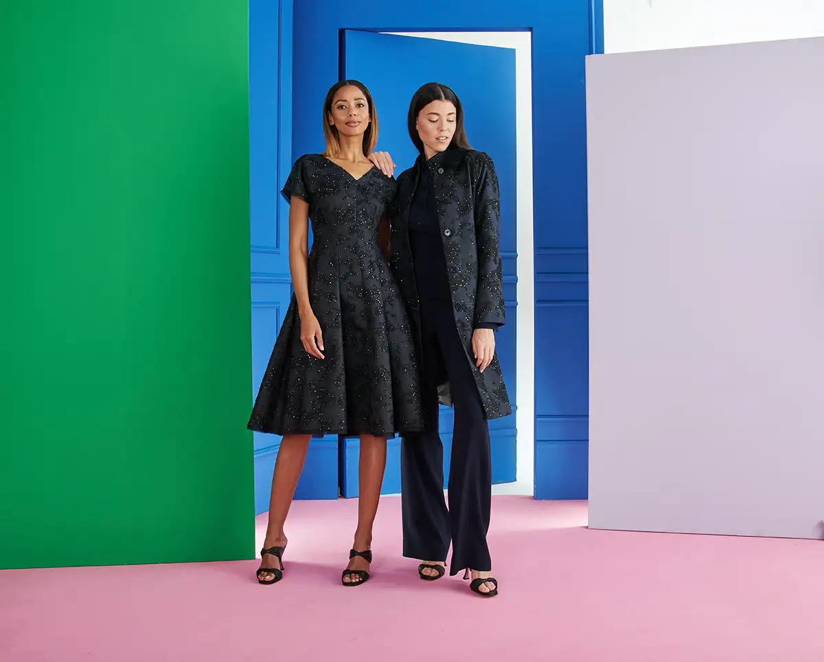 Hochzeitsoutfit in schwarz