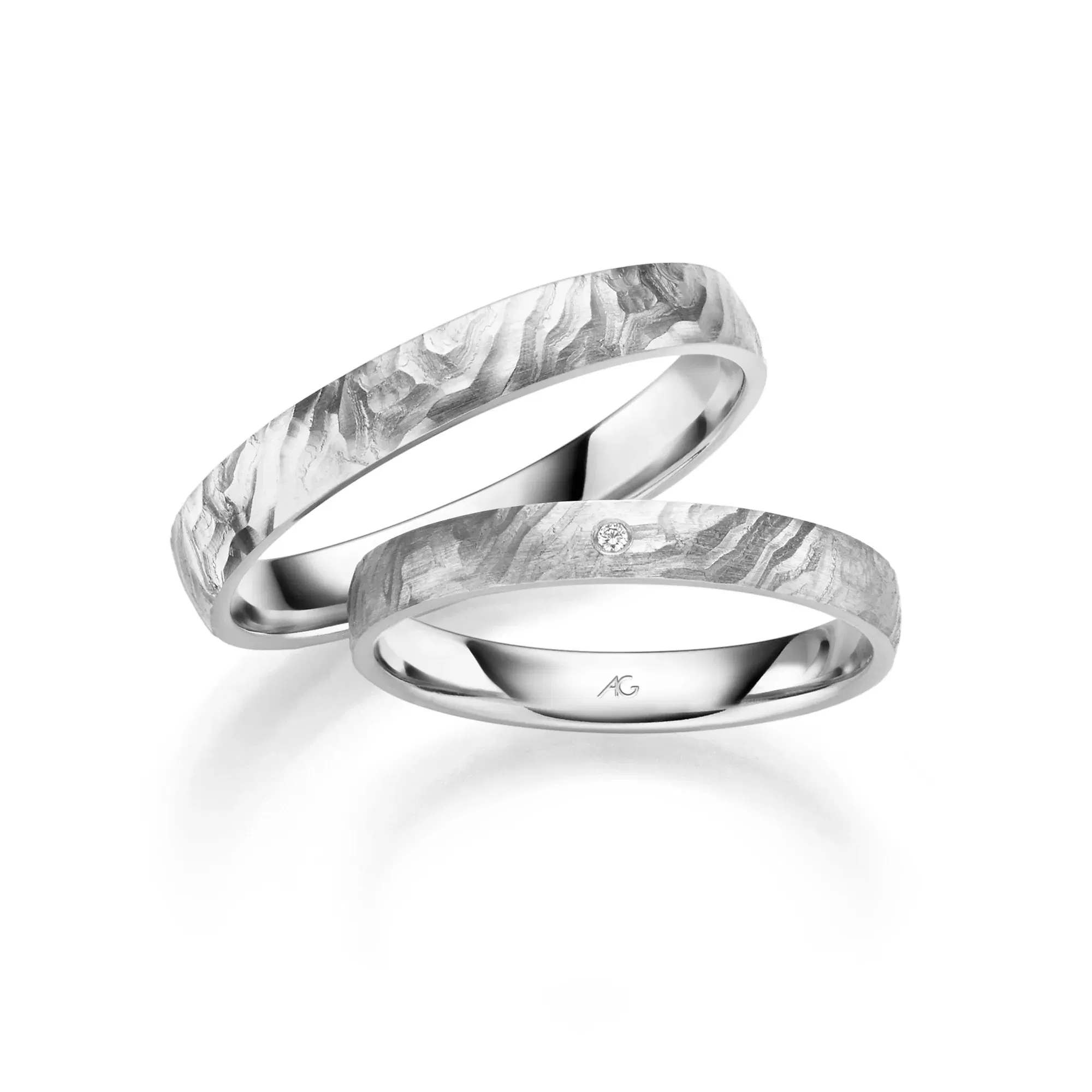 Zwei Silberringe von Juweliere Ehlers.