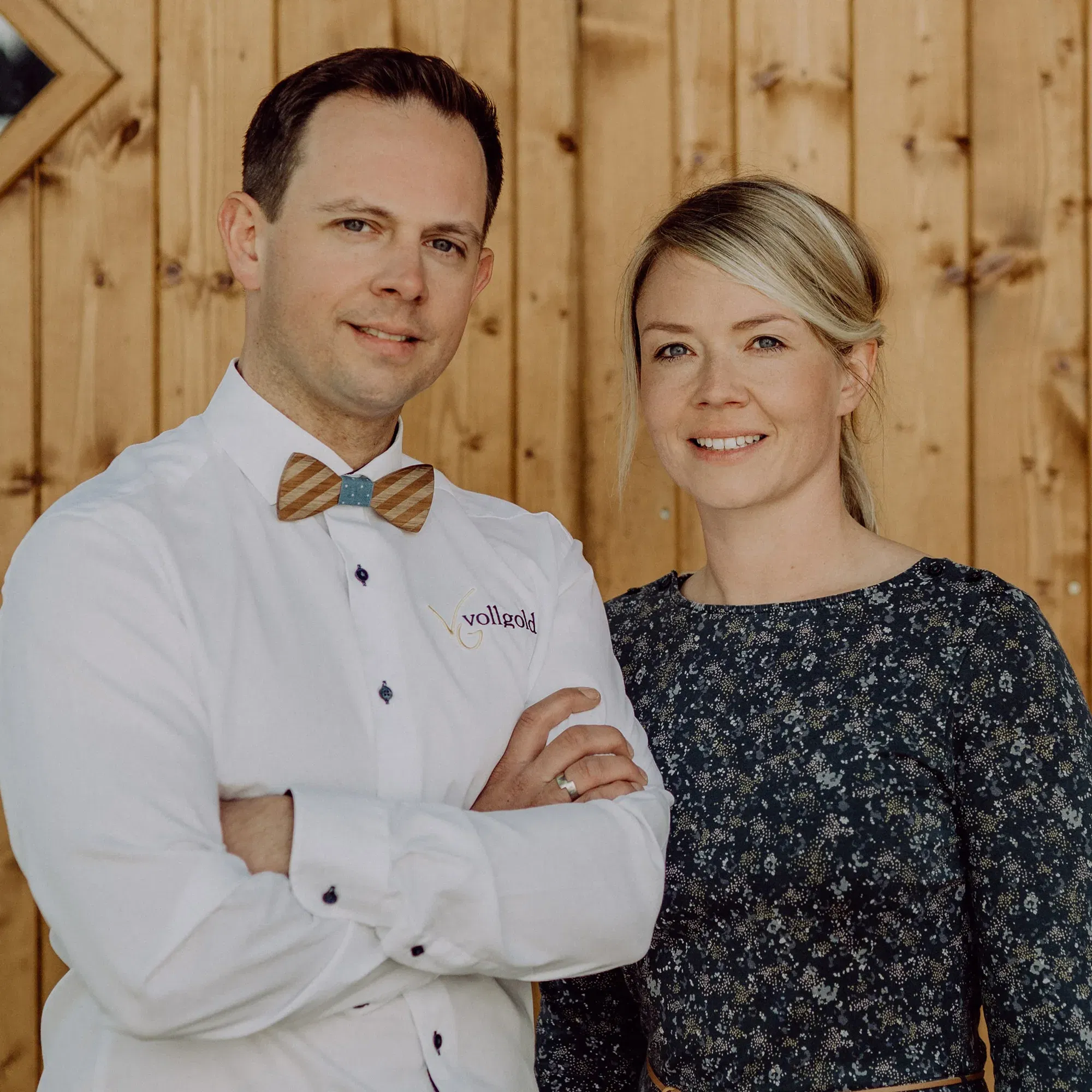 Portrait von Sarah und Sascha Vollgold.