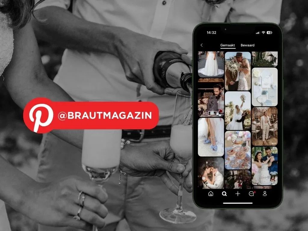Banner für den Pinterest Kanal von Braut & Bräutigam Magazin